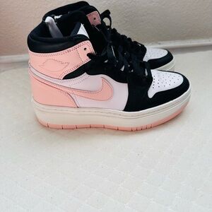 Jordan Women's Black and Pink Sneakers